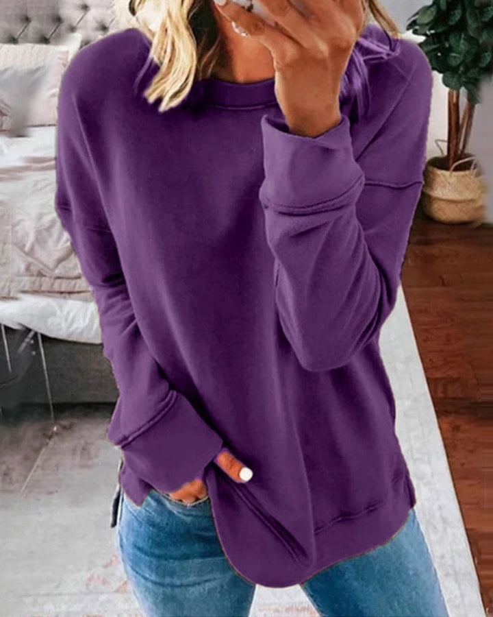 Elizabeth - Effortless Style with Solid Color Sweater