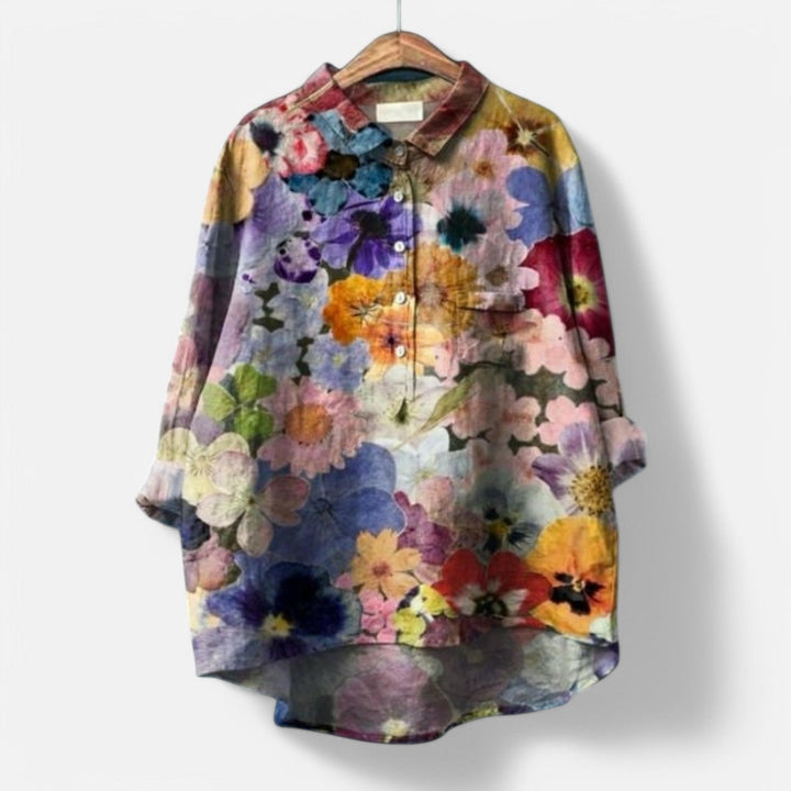 Kiara | Chic Floral Loose Fit Blouse