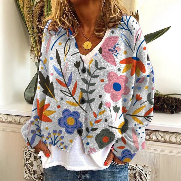 Cardigan with Petal Thread