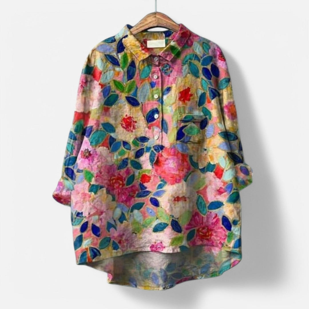 Kiara | Chic Floral Loose Fit Blouse