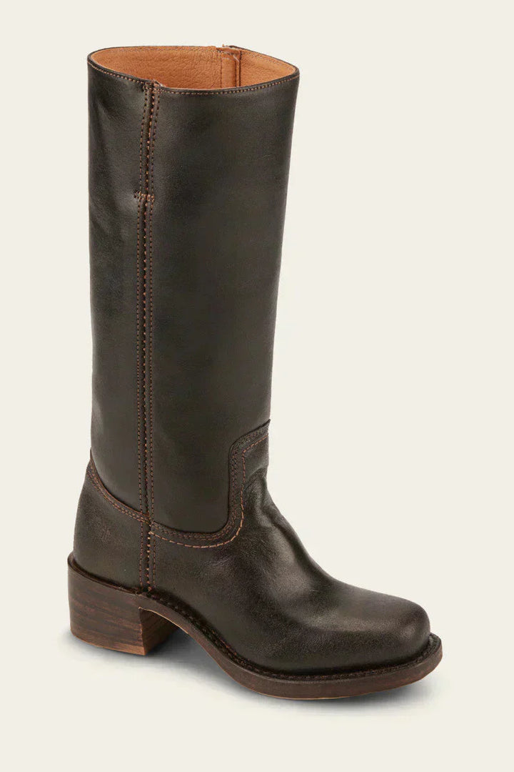 Knee-High Boots with Slim Fit and Structured Sole