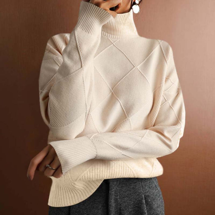 REMMY | Textured Turtleneck Knit Sweater