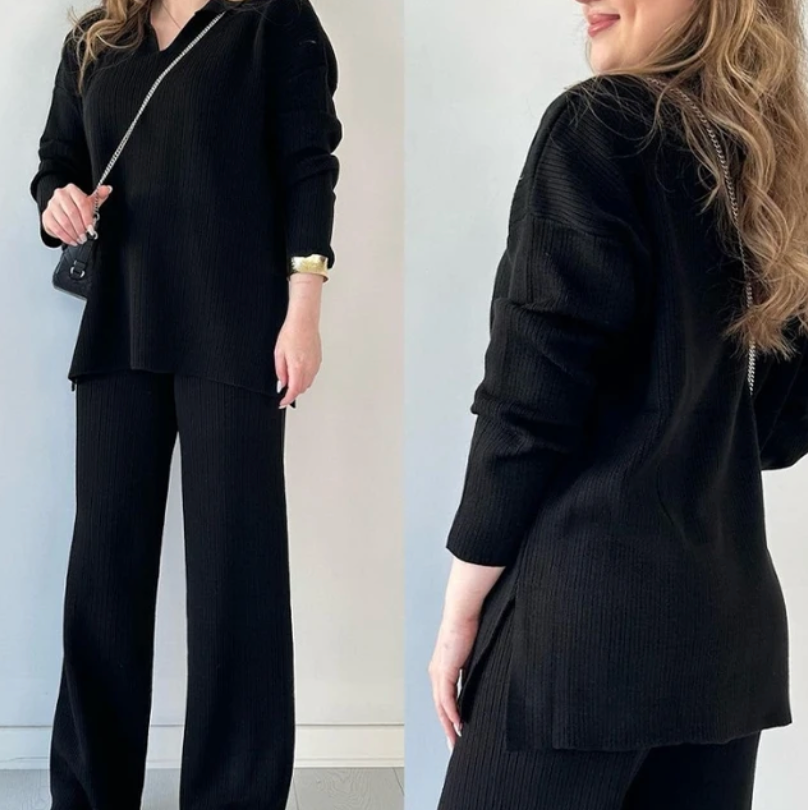 Sophie | Cozy V-neck Knit Co-ord Set