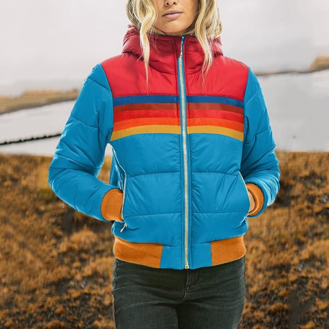 Malau™ - Multicolored Retro Puffer Jacket