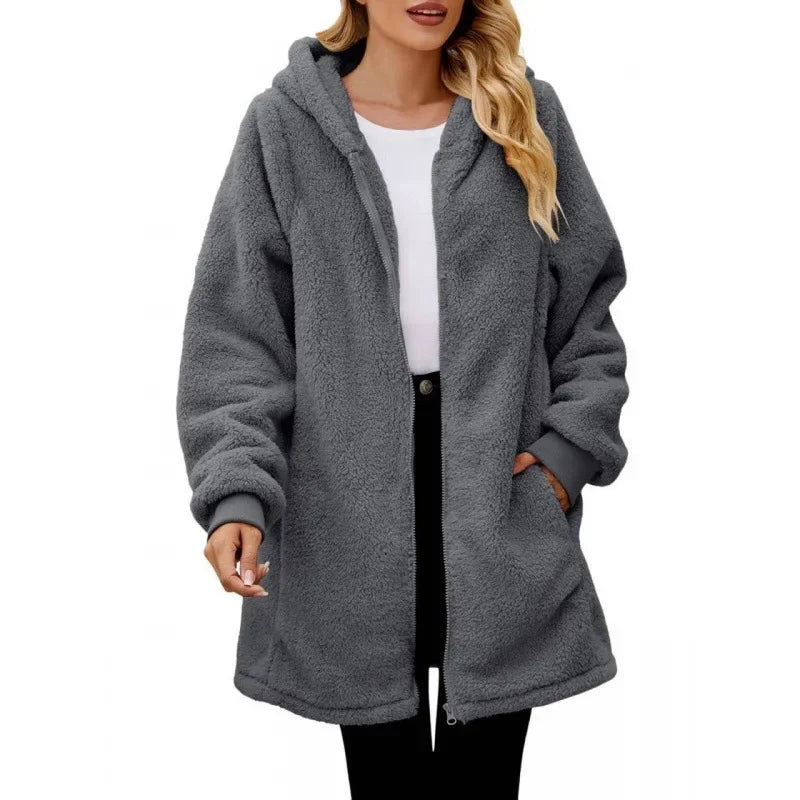 Elizabeth | Soft Zip-Up Fleece Coat