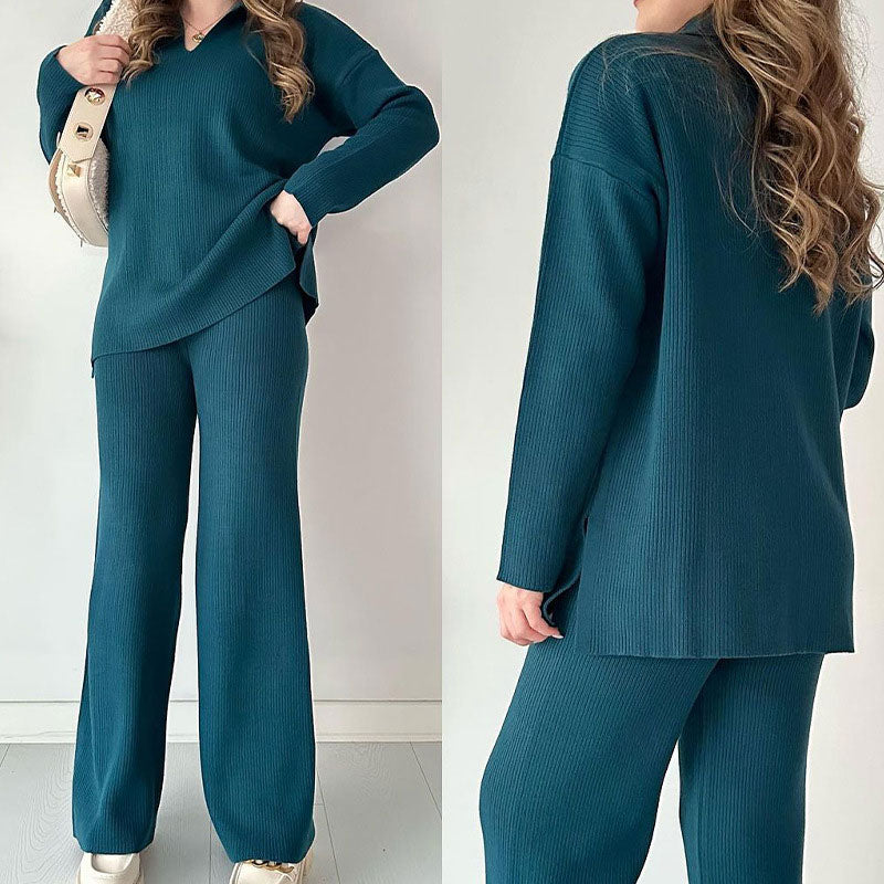 Sophie | Cozy V-neck Knit Co-ord Set